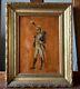 Former Oil Painting On Napoleonic Soldier Panel Signed 21x15 Cm / 2