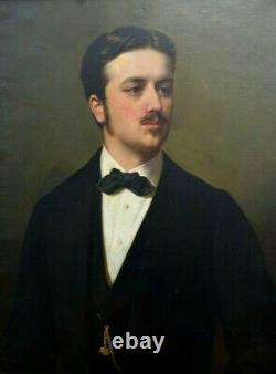 Former Oil Painting Portrait Of Quality Man Signed Albert Gräfle (1809-1889)