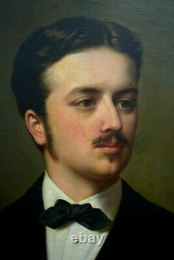 Former Oil Painting Portrait Of Quality Man Signed Albert Gräfle (1809-1889)