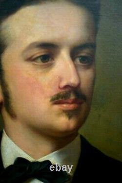Former Oil Painting Portrait Of Quality Man Signed Albert Gräfle (1809-1889)