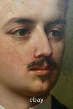 Former Oil Painting Portrait Of Quality Man Signed Albert Gräfle (1809-1889)