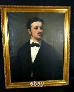 Former Oil Painting Portrait Of Quality Man Signed Albert Gräfle (1809-1889)