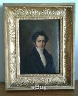 Former. Oil Paintings On Canvas. Portraits Pair Man And Lady. Early 19th