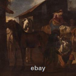 Former Painting 17th Century Oil Painting On Canvas Scene Of Genre 600