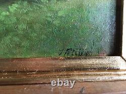 Former Painting 19th Landscape Of The Haute Marne By J Petillon 3524 CM Hc