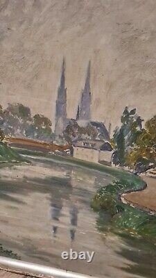 Former Painting Landscape Painting By Pierre Bertrand Oil On Panel