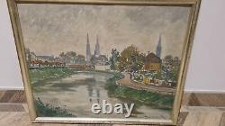 Former Painting Landscape Painting By Pierre Bertrand Oil On Panel