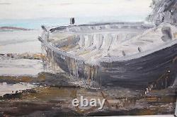 Former Painting Oil On Canvas, Marine Brittany Dated 1961