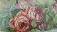 Former Painting / Oil On Canvas Signed With Roses Years 20-30