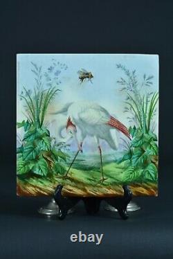 Former Painting On Frelon Porcelain Plate Chassier In A 19th Landscape