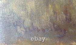 Former Painting Paul Henry Schouten (1860-1922) Painting Oil Antique Painting