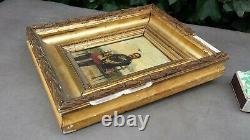 Former Painting Portrait Of Capitainin Infanterie 102 Th Regiment On Wood 1884