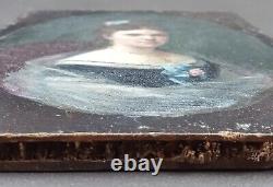 Former Painting Portrait Of Young Woman Painting Oil Antique Painting Lady