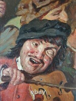 Former Painting Violin Player Antique Painting Oil Painting Altes Ölgemälde