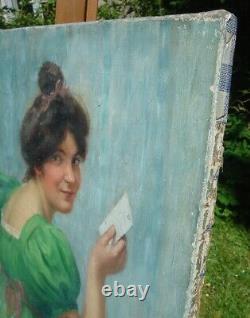 Former Paul's Painting Cathoire Oil Canvas Women's Letter XIX