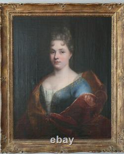 Former Portrait Of Elegant Young Woman Xviiith Following François De Troy