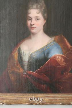 Former Portrait Of Elegant Young Woman Xviiith Following François De Troy