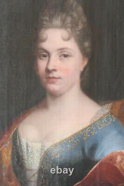 Former Portrait Of Elegant Young Woman Xviiith Following François De Troy