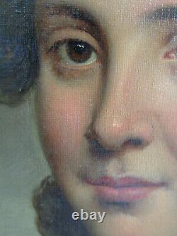 Former Portrait Painting Of Woman Circa 1820 Oil On Canvas Painting 19th Century