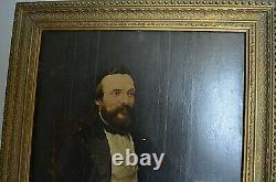 Former Portrait Sir English Oil On Panelpas Canvas