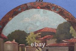 Former Rural Landscape Of Folk Oil Painting, Painted On A