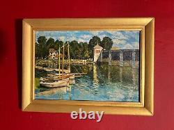 Former Signed Painting, Marine Scene, Boats, Landscape