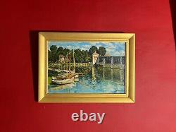 Former Signed Painting, Marine Scene, Boats, Landscape