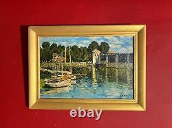 Former Signed Painting, Marine Scene, Boats, Landscape