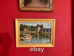 Former Signed Painting, Marine Scene, Boats, Landscape