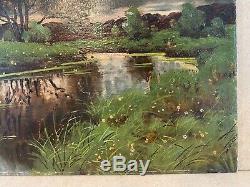 Former Table Oil On Panel Landscape Campaign Clair Obscure Signature Wz