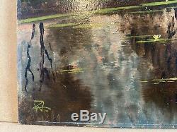 Former Table Oil On Panel Landscape Campaign Clair Obscure Signature Wz