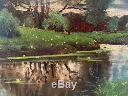 Former Table Oil On Panel Landscape Campaign Clair Obscure Signature Wz