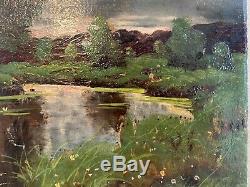 Former Table Oil On Panel Landscape Campaign Clair Obscure Signature Wz