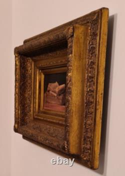 Frame, Antique Wooden/Gilded Frame + Vintage Oil Painting on Canvas/FR