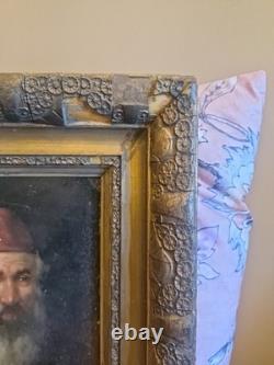 Framed Antique Painting, Portrait of a Man, Oil on Panel
