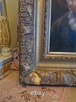 Framed Antique Painting, Portrait of a Man, Oil on Panel