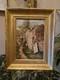 Framed Antique Painting Signed, Oil On Canvas Scene Of Life