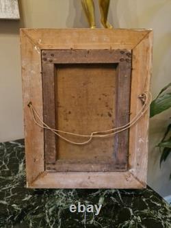 Framed Antique Painting Signed, Oil on Canvas Scene of Life