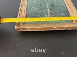 Framed antique painting by Gaëtan Dumas (1879–1950) / Tree study, oil on panel