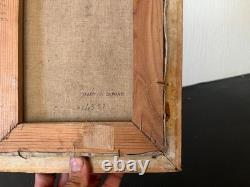 Framed antique painting by Gaëtan Dumas (1879–1950) / Tree study, oil on panel
