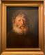 French School 19th Century Grand Portrait Bearded Man Old Painting Oil On Canvas