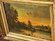 French School 2 Ancient Paintings Signed Animated Landscape Oil Painting On Paper