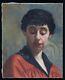 French School Former Portrait Of Young Woman Oil On Canvas Paris Lyon France