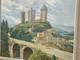 G. Peyras View Of The Château De Foix Ariège Oil Painting On Canvas Antique