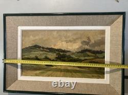 Gascogne Landscape Painting by René Mailhe, Oil on Canvas, 1930, Antique Old Art Painting