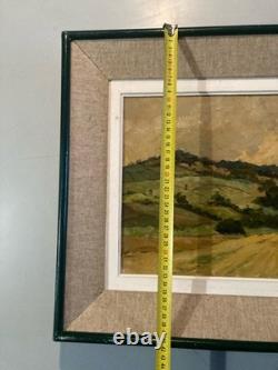 Gascogne Landscape Painting by René Mailhe, Oil on Canvas, 1930, Antique Old Art Painting