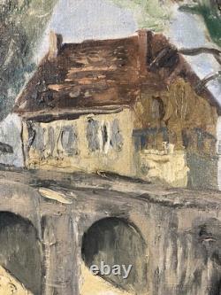 Georges LATTES (1907-1989) Former oil on canvas post-impressionist landscape