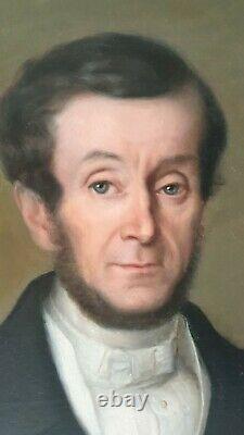 Great Oil On Canvas Old Portrait Of Jean François Jeanmaire 1832 19th