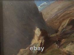 Gustave Henri Colin (1828-1910) Pyrenees/Basque Country Old Oil Painting 1897, signed