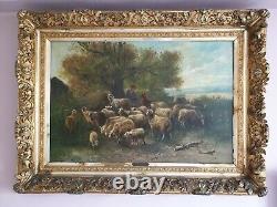 Henry Schouten Ancien Oil Painting On Canvas XIX Eth Large Format